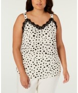 MSRP $59 Bar Iii Plus Size Polka Dot Camisole White Size 1X - $24.94