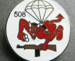 ARMY 508th INFANTRY REGIMENT PIR RED DEVILS LAPEL PIN BADGE 1 INCH - $5.64