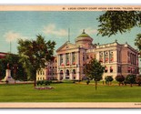 Lucas County Court House Square Toledo Ohio OH UNP Linen Postcard N24 - £2.34 GBP