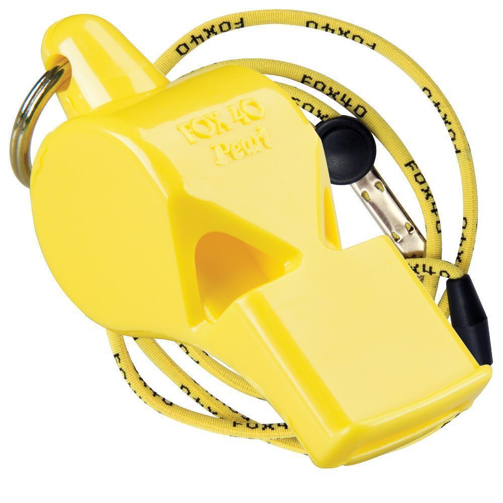YELLOW Fox 40 PEARL Whistle Official Coach Safety Alert Rescue FREE LANY... - $8.49
