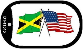 Jamaica / USA Flag Novelty Metal Dog Tag Necklace DT-11515 - £12.74 GBP