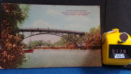 STD Vintage Lincoln Park High Bridge &amp; Lagoon Chicago Illinois Posted 1912 - £0.95 GBP