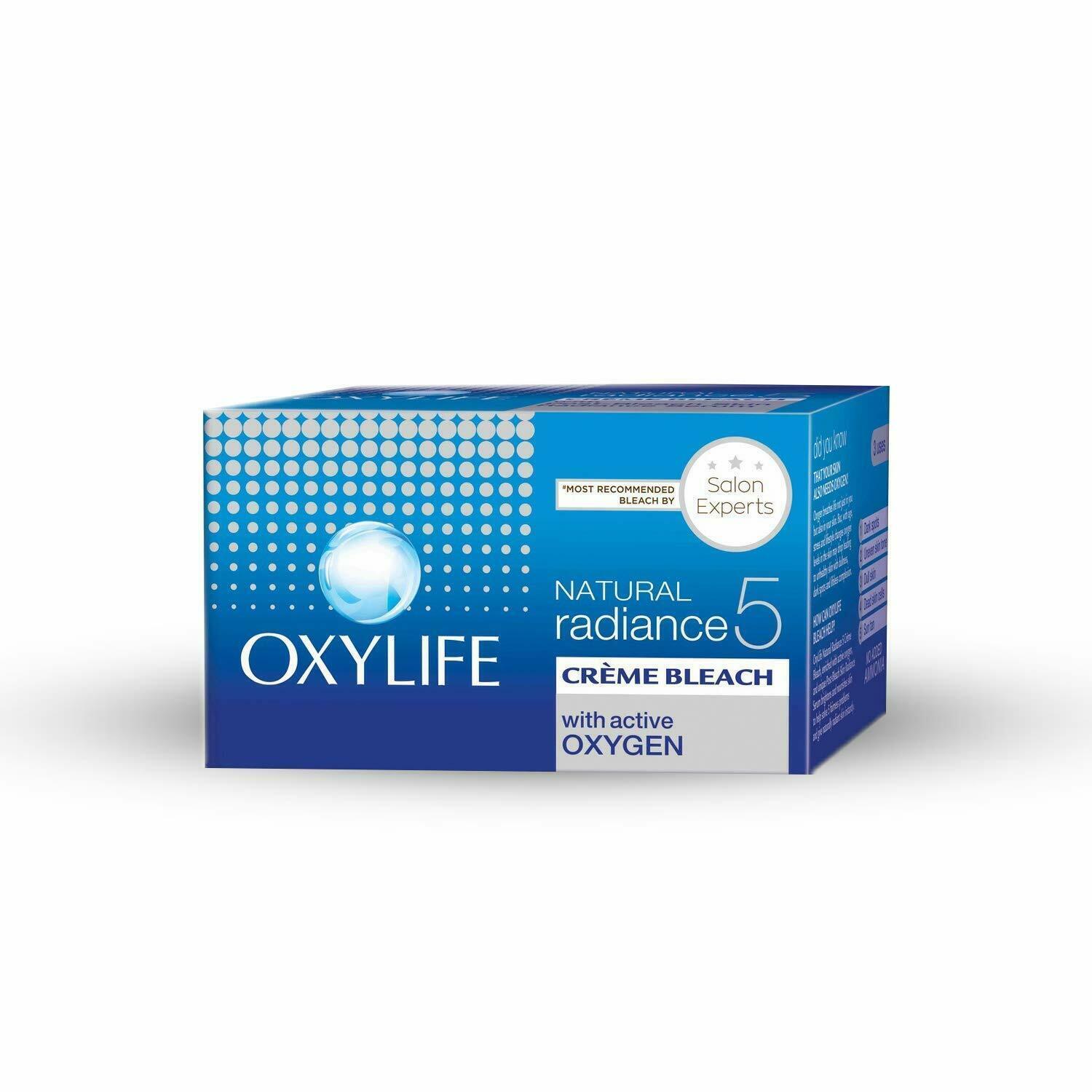 Oxylife Natural Radiance 5 Creme Bleach With Active Oxygen 310 gm | DHL Shippin - $26.09