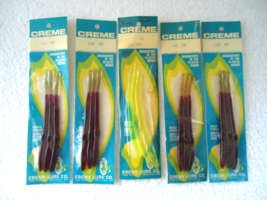Lot Of 5 &quot; NOS &quot; Packs Of Creme Plastic Worms4,180 66 ,1, 184 66 &quot; GREAT... - £22.82 GBP