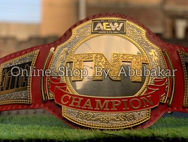New AEW TNT Red Championship Replica Title Belt Adult Size 2mm Brass - £131.16 GBP