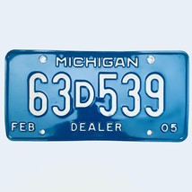 2005 United States Michigan Base Dealer License Plate 63D539 - £13.29 GBP