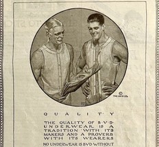 1920 BVD Underwear New York Advertisement Clothing Ephemera Circle - $27.41 CAD