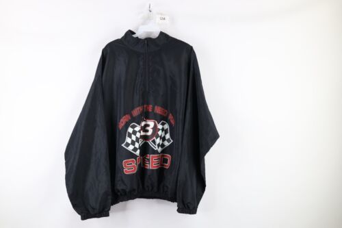 Vintage 90s NASCAR Mens XL Thrashed Dale Earnhardt Spell Out Pullover Ja... - $39.55