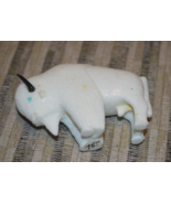 Small Lovely &amp; Unique Alabaster Buffalo Bison, 1.5” tall, probably hand-... - £58.97 GBP