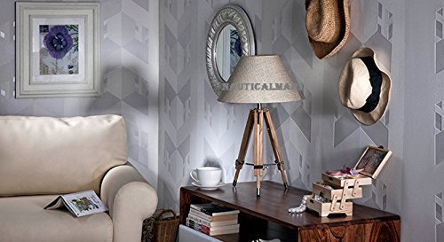 NAUTICALMART VINTAGE WOODEN TRIPOD TABLE LAMP