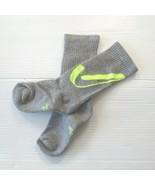 Nike Boys Everyday Cushioned Crew Socks - SX6955 - Light Gray - Size M - NEW - $4.99