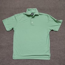 Footjoy FJ Golf Polo Shirt Mens Medium Green Short Sleeve Performance Stretch - £19.68 GBP