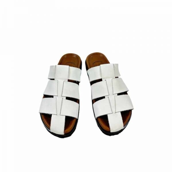 Leather anatomic sandals black white women confortable shoes Item image 3