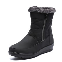 Boots Women Snow Comfortable Women Shoes Waterproof Shoes Woman Zipper L... - £31.30 GBP