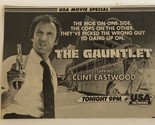 Gauntlet Print Ad Vintage Clint Eastwood TPA3 - $5.93
