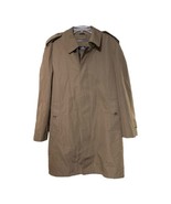 Oleg Cassini Mens Brown Removable Lining Trench Over Coat Size 40R - $29.69