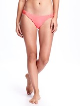 New Old Navy Neon Pink Ruched Lined Nylon Bikini Bottom Swim XS S M L XXL - £11.14 GBP