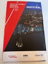 Montreal Quebec Canada Official Tourist Map 2018-2019 - £7.63 GBP