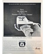 Norelco Shaver Rotary Blades Razor Wiskers-1963 Vintage Print Ad - $203.72 MXN