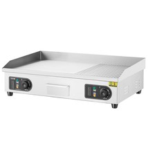 VEVOR Commercial Electric Griddle, 2800W Countertop Half-Flat Top Grill, 122F-57 - £247.61 GBP