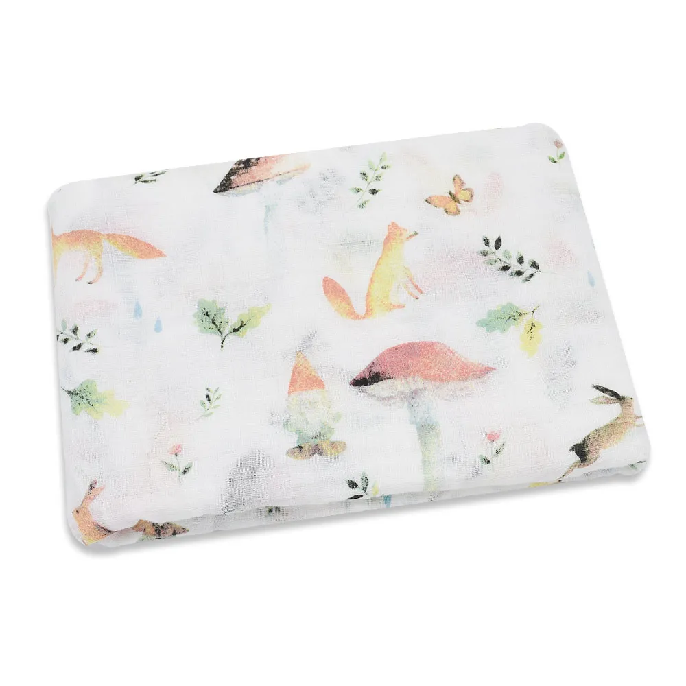 120X120 100%Cotton Swaddle Infant Organic  Wrap Muslin Baby Blankets Bed... - $21.64
