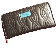 Bella Russo Women Zipper Pocketbook Wallet Organizer Faux Leather Quilted Black - £14.02 GBP