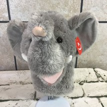 Aurora Elephant Plush Gray Hand Puppet Soft Animal Toy With Tags  - $11.88