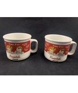 Lot of 2 Campbells Kids Soup Mugs Bowls Cups 1998 - £19.31 GBP