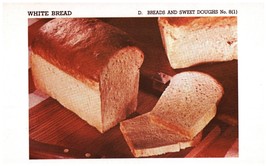 Vintage 1950 White Bread Print Cover 5x8 Crafts Food Decor - $9.99