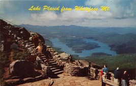 Lake Placid New York From Whiteface Moutain Memorial Hwy Castle Postcard 1958 - £7.33 GBP