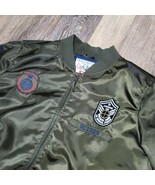 Swiss Cross Bomber Jacket Green Mens L Military Armed Services Patches S... - $19.99