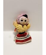 Antique 1950s Japanese Doll 2.5&quot; Crochet Ornament Amigurumi 04 - $518.22 MXN