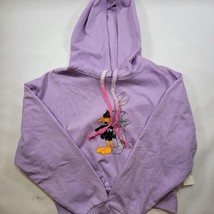 Youth Looney Tunes Bugs Bunny Daffy Duck Purple Hoodie Sz M 7-9 New With Tags - £10.95 GBP