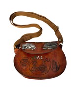 Vintage Italian Hand-Decorated Leather Crossbody Bag – Roma, Firenze &amp; P... - €47,11 EUR