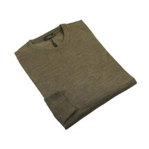 Men PRINCELY Italian Wool Blend Crew Pullover Slim 84001-30 Cles Taupe 979 image 5