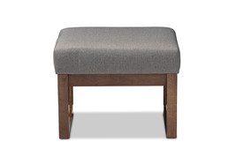 Roana Gray Fabric Upholstered Ottoman Stool - $120.00