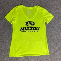 Mizzou Tigers Womens Large Neon Green Nike Short Sleeve Tee Top NCAA Volleyball - $18.98