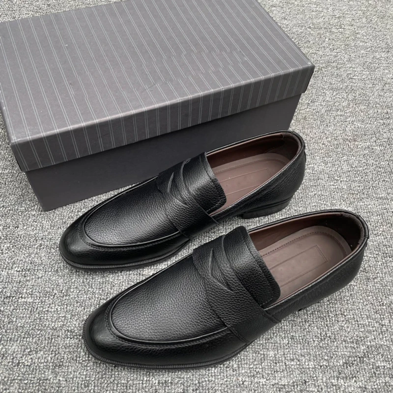 Light luxury leather shoes 22 spring series men&#39;s one foot casual shoes&#39;... - $285.74