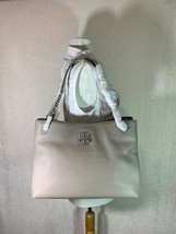NWT Tory Burch French Gray Britten Triple Compartment Shoulder Tote $495 - £395.60 GBP