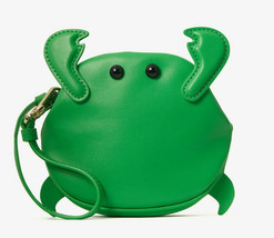 Kate Spade shelly crab Wristlet Leather Key Fob Coin Purse~NWT~ Green Jay - £69.08 GBP