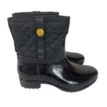 Tommy Hilfiger Womens Freza Rain Boots Size 8 M Black Rubber Ankle Boot - $30.60