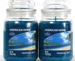 2 American Home By Yankee Candle 19 Oz tropical sky 1 Wick Glass Jar Candle - $47.99