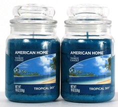 2 American Home By Yankee Candle 19 Oz tropical sky 1 Wick Glass Jar Candle - £38.35 GBP