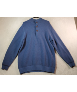 G.H. Bass &amp; Co. Sweater Mens Size XL Blue Knit 100% Cotton Long Sleeve C... - £20.69 GBP