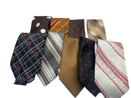 Vintage 1970s 70s Tie Lot Disco Costume Theater Retro Brown Orange Groov... - $109.10 CAD