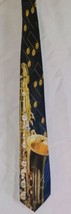 1998 Ralph Marlin Saxophone And Notes Music NECK TIE  - £16.43 GBP