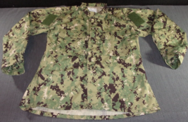 Usn Us Navy NWU3 Aor Type Iii Camouflage Uniform Blouse Shirt Jacket 32 Short - £29.80 GBP