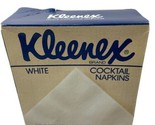 Kleenex Brand Cocktail Napkins 2 Ply Box of 20 White 4 x4 In  VTG - £7.38 GBP