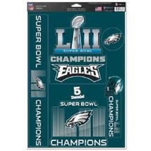 Philadelphia Eagles Super Bowl LII 5-Pack Multi-Use Decals WinCraft - £11.16 GBP