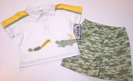 NWT Boyz by Nannette 2 Pc. Crocodile Camo Shorts Set Outfit, 6-9M, 12M o... - $9.19